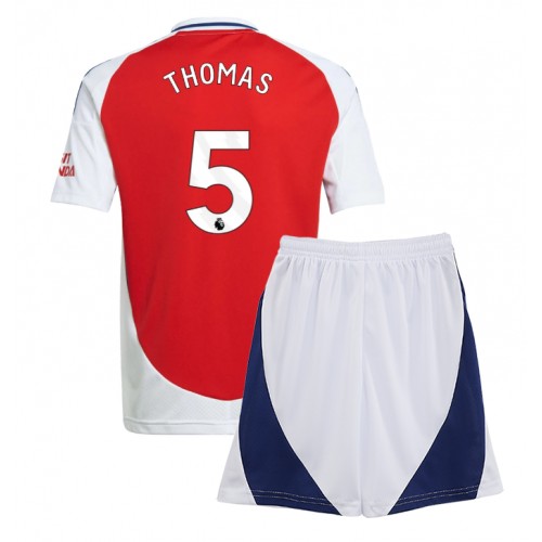 Dětský fotbalový dres Arsenal Thomas Partey #5 2024-25 Domácí Krátký Rukáv (+ trenýrky)